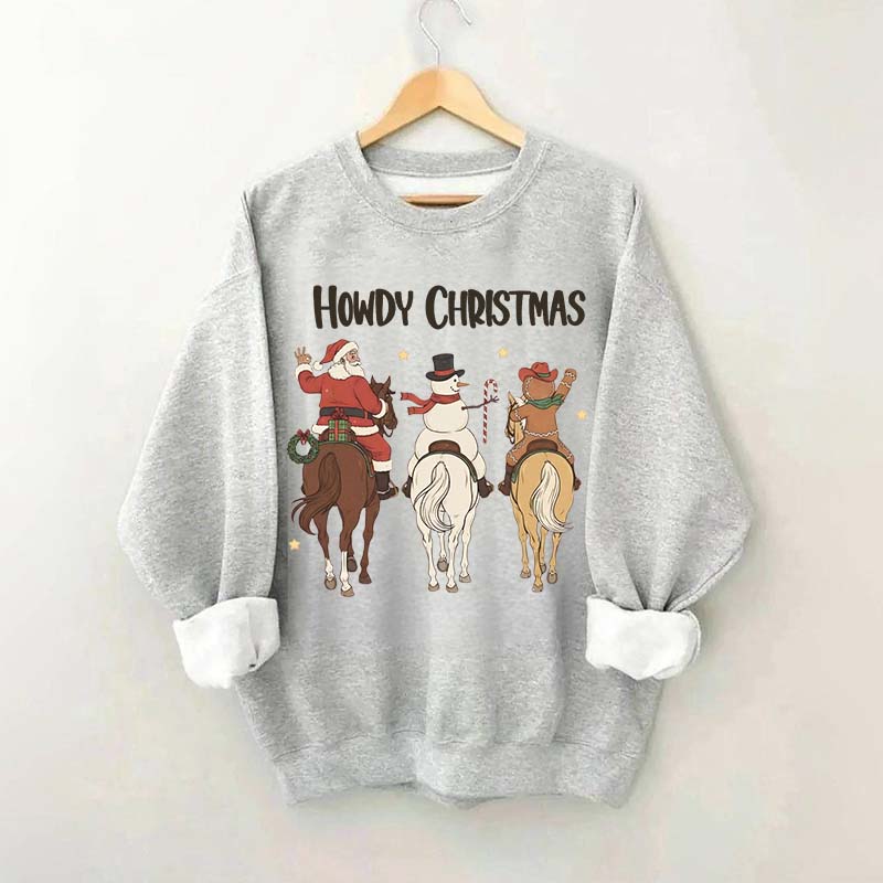 Howdy Christmas Western Cowgirl Rodeo Sweatshirt