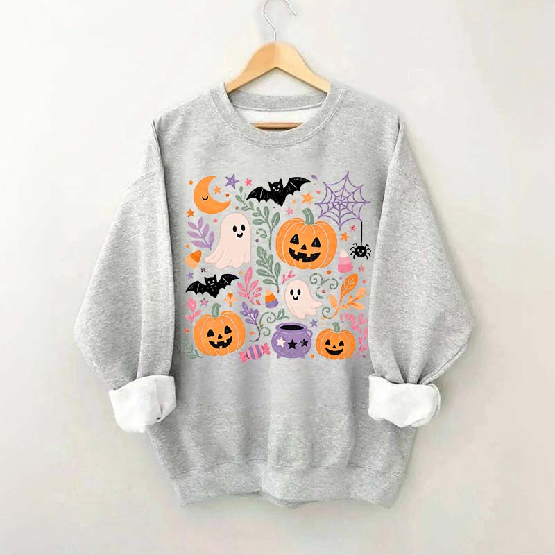 Floral Halloween Fall Spooky Season Sweatshirt