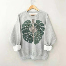 Retro Skeleton Plant Body Sweatshirt