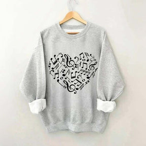 Music Notes Heart Lover Sweatshirt
