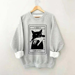 Tarot Card Black Cat Sweatshirt