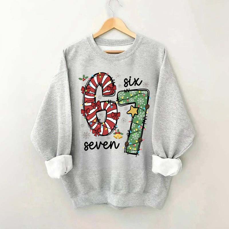 67 Christmas Lights Red Green Xmas Sweatshirt