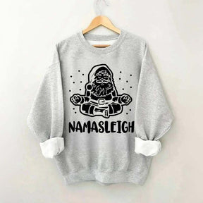 Namasleigh Funny Santa Christmas Sweatshirt