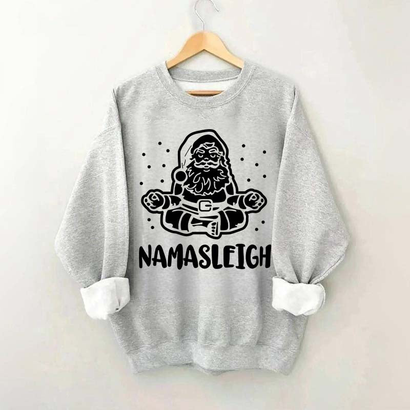 Namasleigh Funny Santa Christmas Sweatshirt