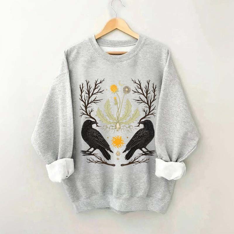 Ostara Raven Pagan Spring Equinox Sweatshirt