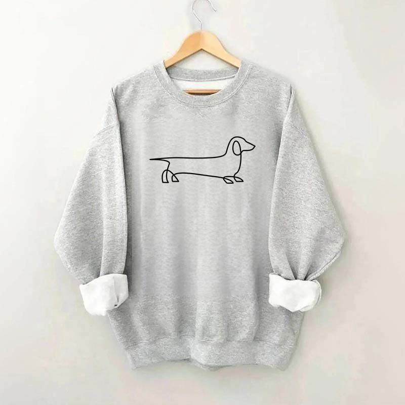 Dachshund Minimalist Sausage Dog Sweatshirt
