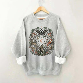 Forest Friends Cryptid Mothman Bigfoot Sweatshirt