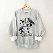 Funny I Cross Stitch Sweatshirt