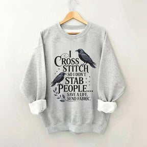 Funny I Cross Stitch Sweatshirt