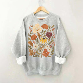 Autumn Floral Vintage Botanical Sweatshirt