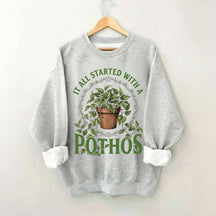 Cute Indoor Plant Pothos Sweatshirt