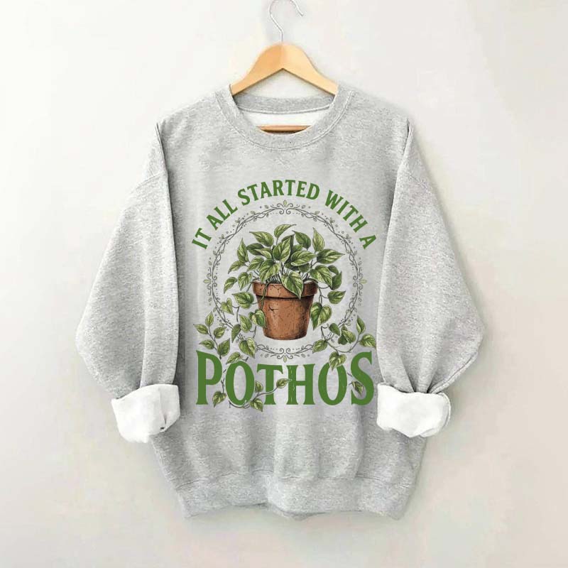 Cute Indoor Plant Pothos Sweatshirt