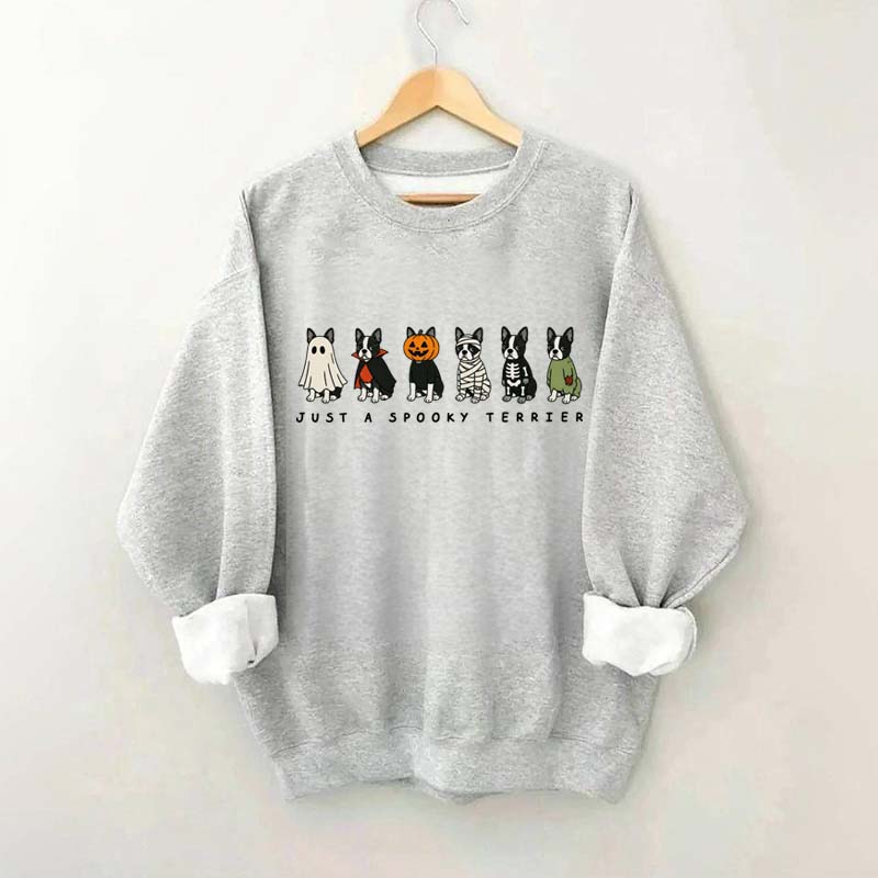 Spooky Boston Terrier Halloween Sweatshirt