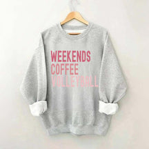Weekend Coffee Volleyball Pink Sweatshirt