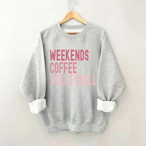 Weekend Coffee Volleyball Pink Sweatshirt
