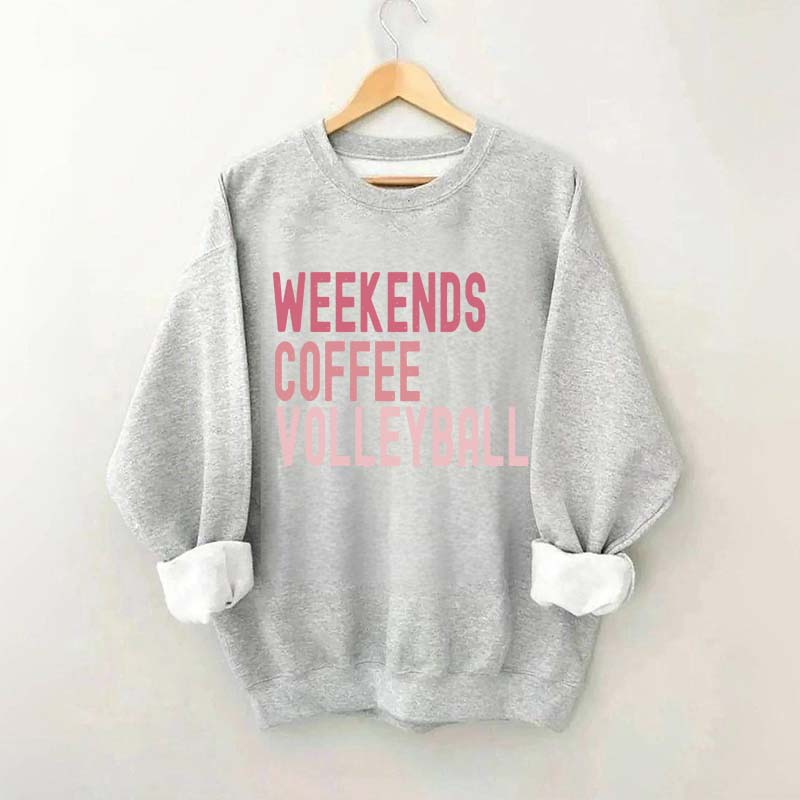 Weekend Coffee Volleyball Pink Sweatshirt