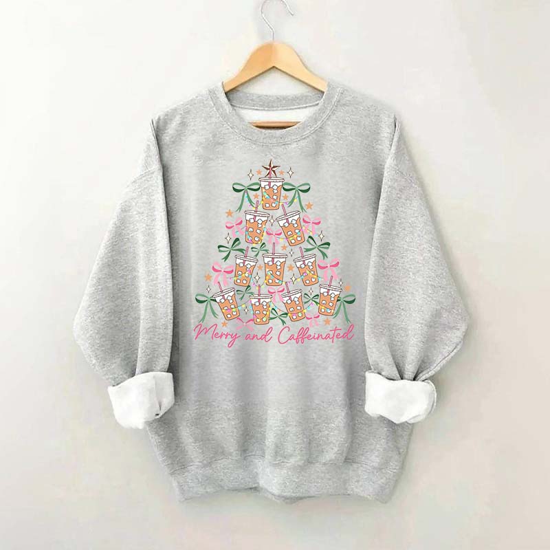 Merry and Caffeinated Tree Sweatshirt
