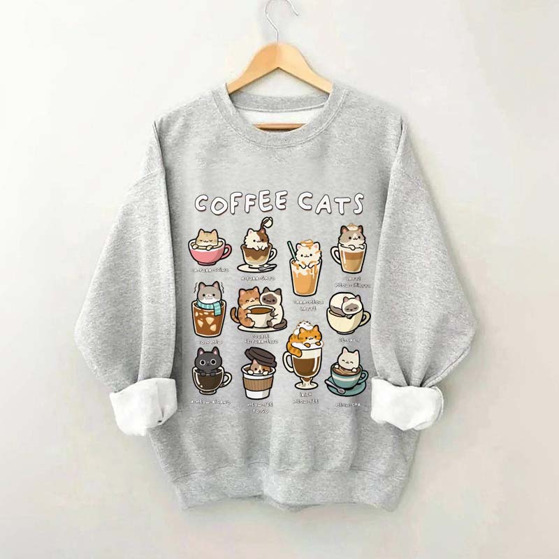 Coffee Cats Caffeine Club Sweatshirt