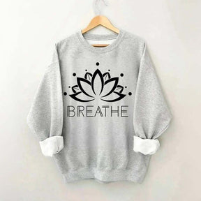 Yoga Breathe Lotus Flower Sweatshirt