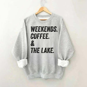 Funny Weekends Coffee and the Lake Sweatshirt