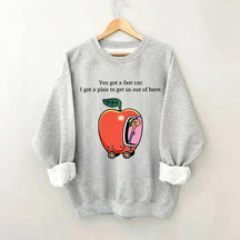 Apple Car Driving Fast Car Sweatshirt