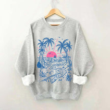 Salty Summer Beach Life Tree Sweatshirt