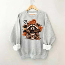 Autumn Coffee Lover Raccoon Sweatshirt