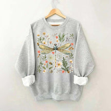 Dragonfly Floral Cottagecore Botanical Retro Sweatshirt