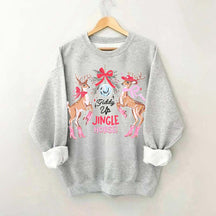 Preppy Cowgirl Christmas Reindeer Sweatshirt