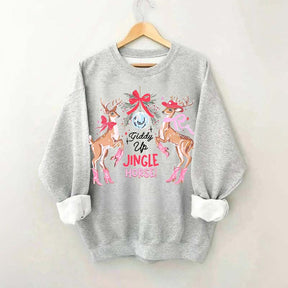 Preppy Cowgirl Christmas Reindeer Sweatshirt