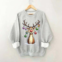 Cute Merry Christmas Vintage Reindeer Sweatshirt