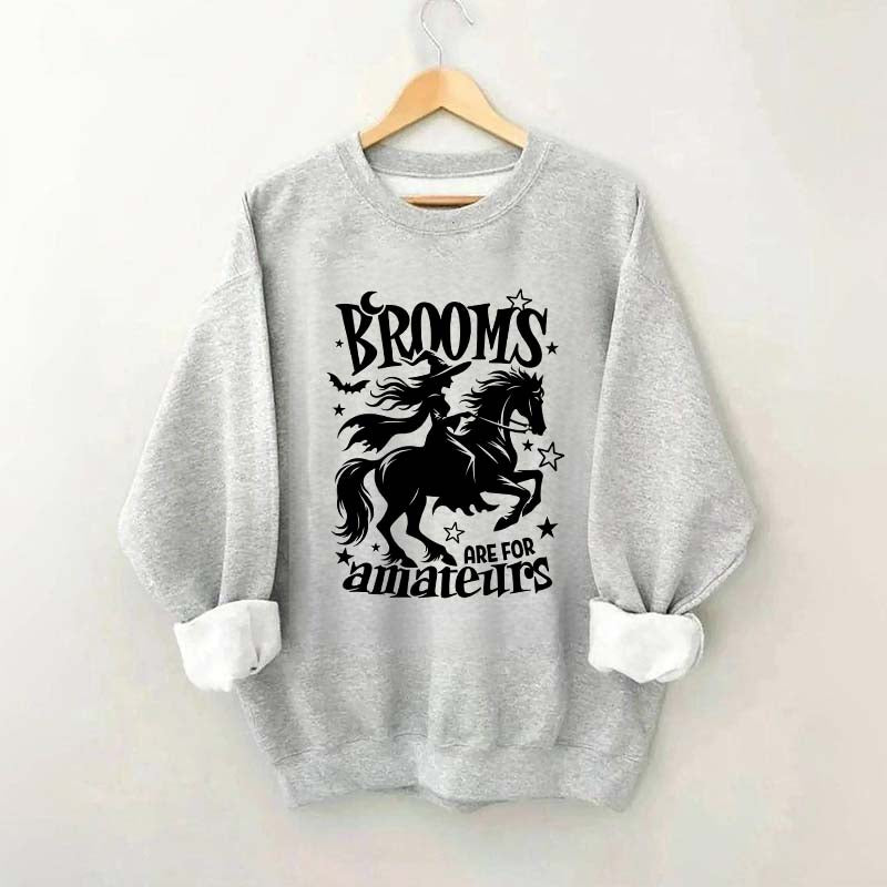 Funny Witch Riding Horse Sweatshirt