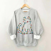 Cat Christmas Lights Sweatshirt