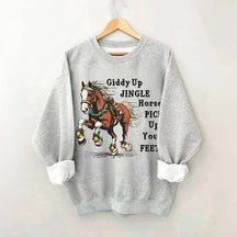 Country Christmas Horse Womens Sweatshirt