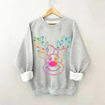 Neon Reindeer Christmas Sweatshirt