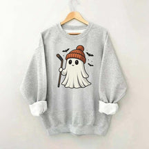 Fun Hockey Halloween Cute Ghost Sweatshirt