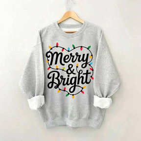 Merry & Bright Holiday Christmas Sweatshirt