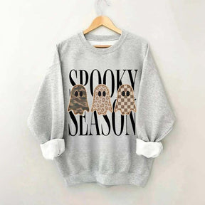 Leopard Ghost Spooky Season Sweatshirt