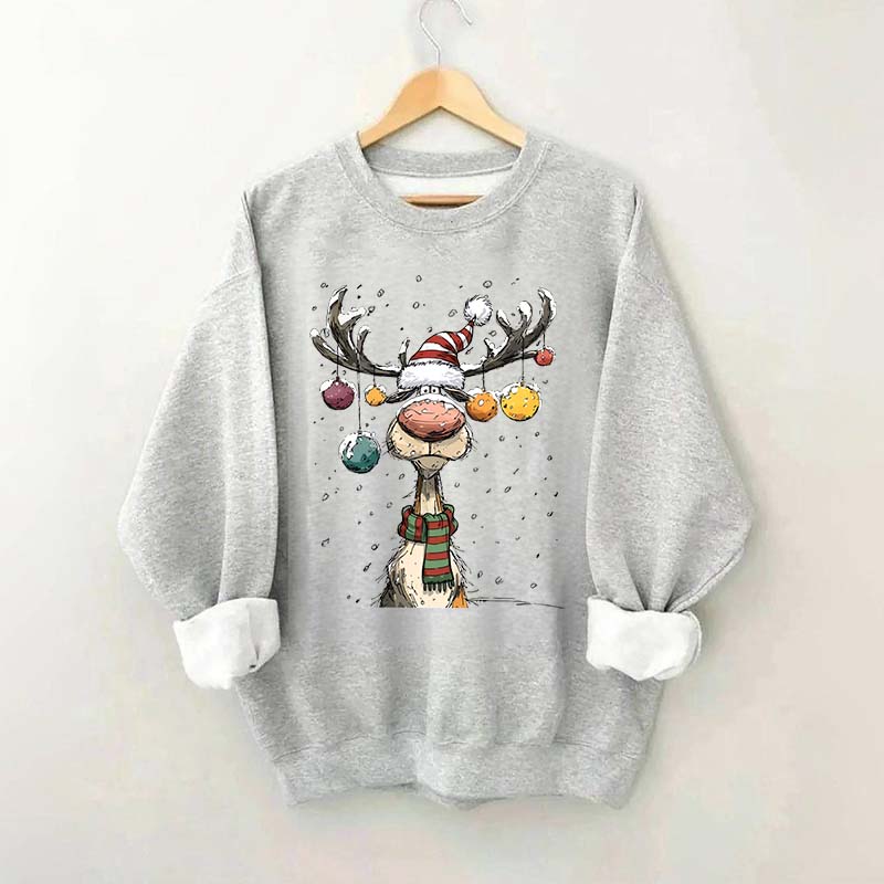 Cute Christmas Vintage Reindeer Sweatshirt