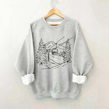 Mountain Graphic Winter Ski Sweatshirt