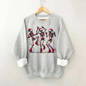 Dancing Skeleton Christmas Lights Sweatshirt