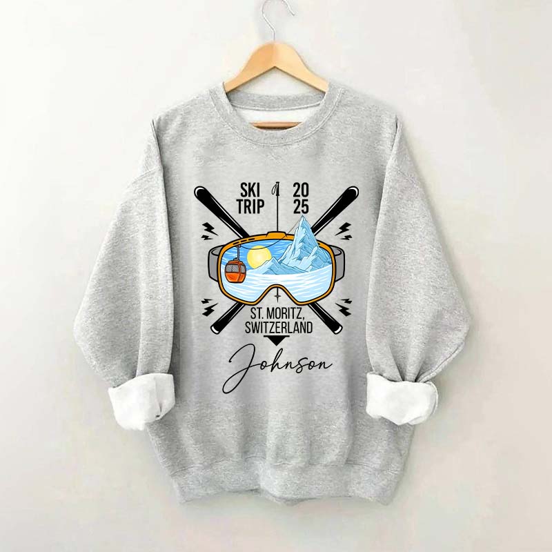 Custom Family Ski Vacation Sweatshirt