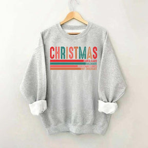 Retro Christmas Santa Clause Xmas Light Sweatshirt