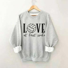Love Volleyball At First Spike Sweatshirt