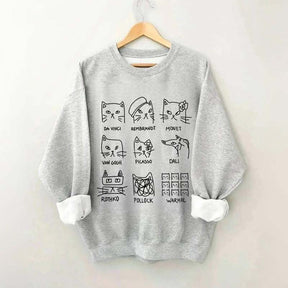 Artistic Cats Inspired by Famous Painters Sweatshirt