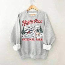 North Pole National Park Retro Christmas Sweatshirt