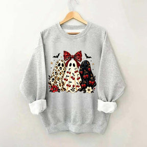 Cherry Ghost Coquette Halloween Sweatshirt