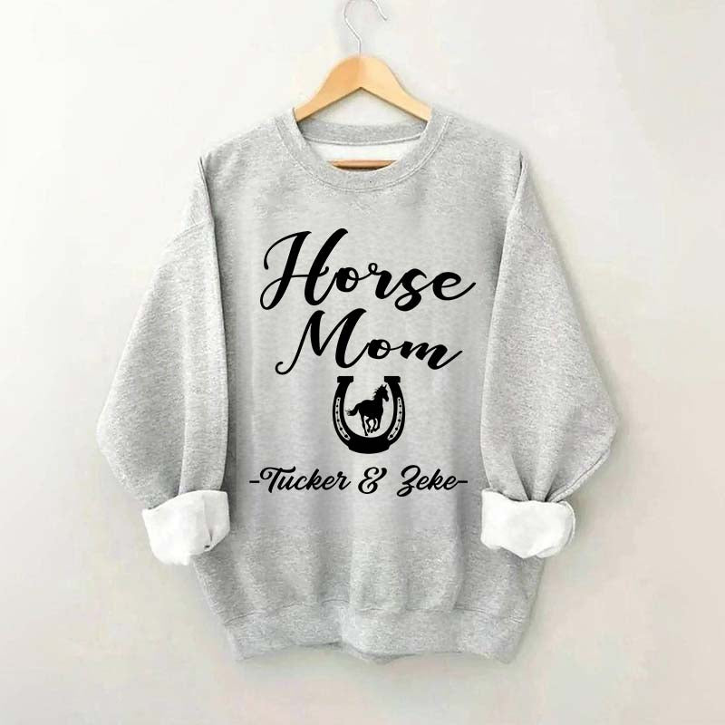 Personalized Horse Mom Equestrian Sweatshirt
