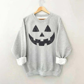 Retro Fall Pumpkin Face Sweatshirt