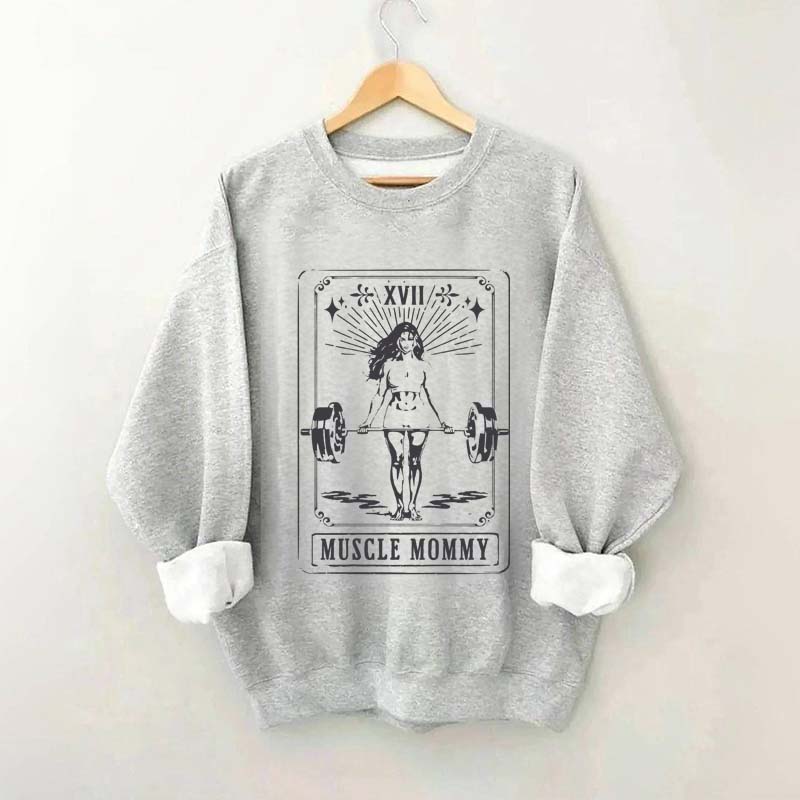 Tarot Card Muscle Mommy Pump Cover Gym Sweatshirt